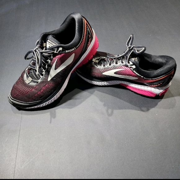 Brooks Ghost 10 Black‎ Pink Sneaker Running Walking Nursing - Women's Size 7 B - Picture 13 of 16